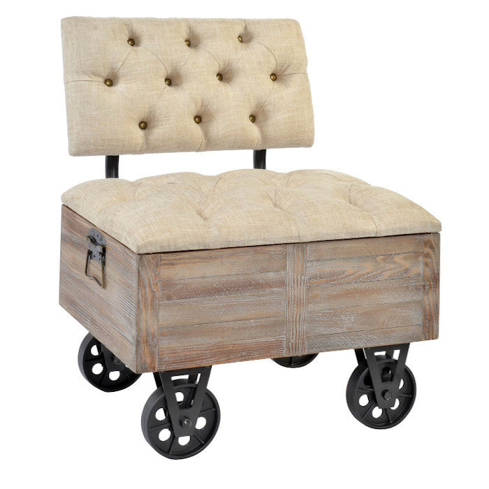 Cassapanca industrial con schienale