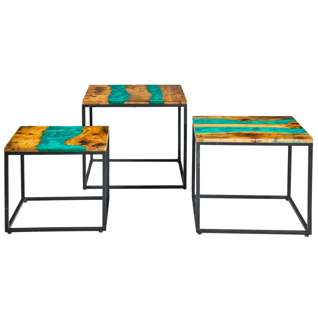 Tavolini industrial inserti resina