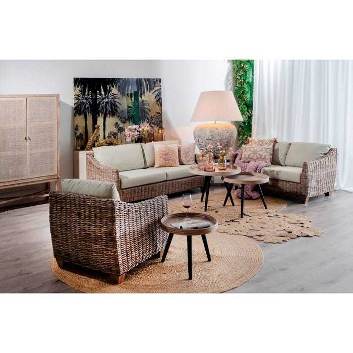 Set 3 tavolini etnici in legno