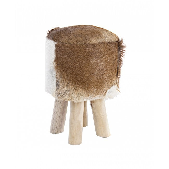 Sgabello pelle etnico