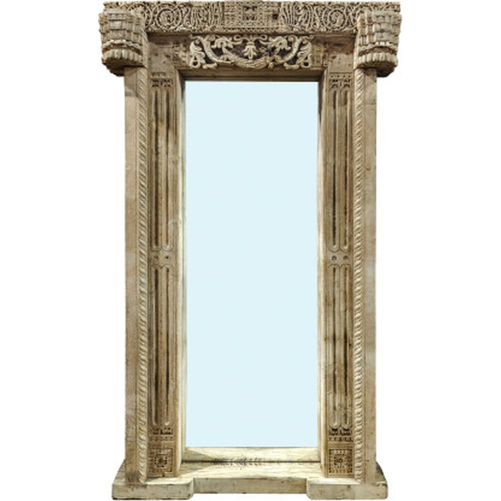 Specchio natural chic in ambiente rustico elegante