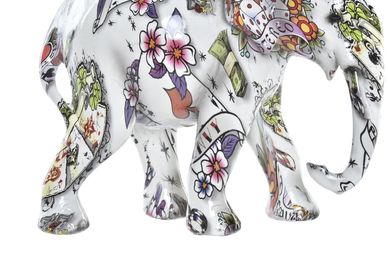 Statua elefante africano dipinto