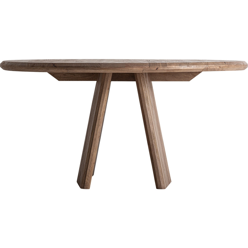 Tavolo rotondo mango marrone design elegante