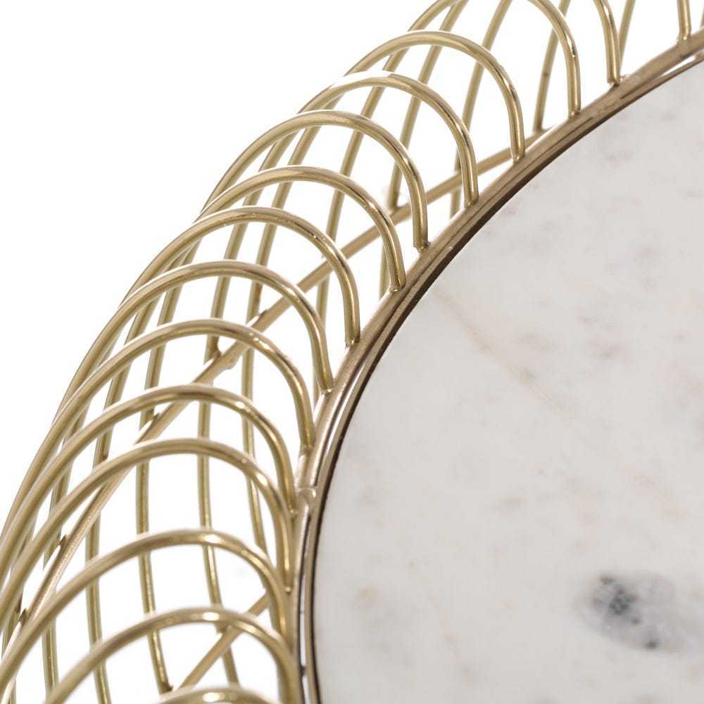 Tavolino vintage dorato tondo