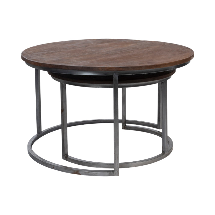 Set 2 tavolini da salotto industrial