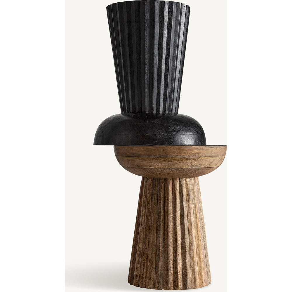 Tavolino living plissé nero