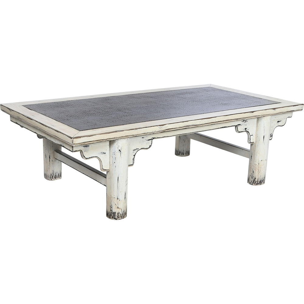 Tavolino orientale bianco antico