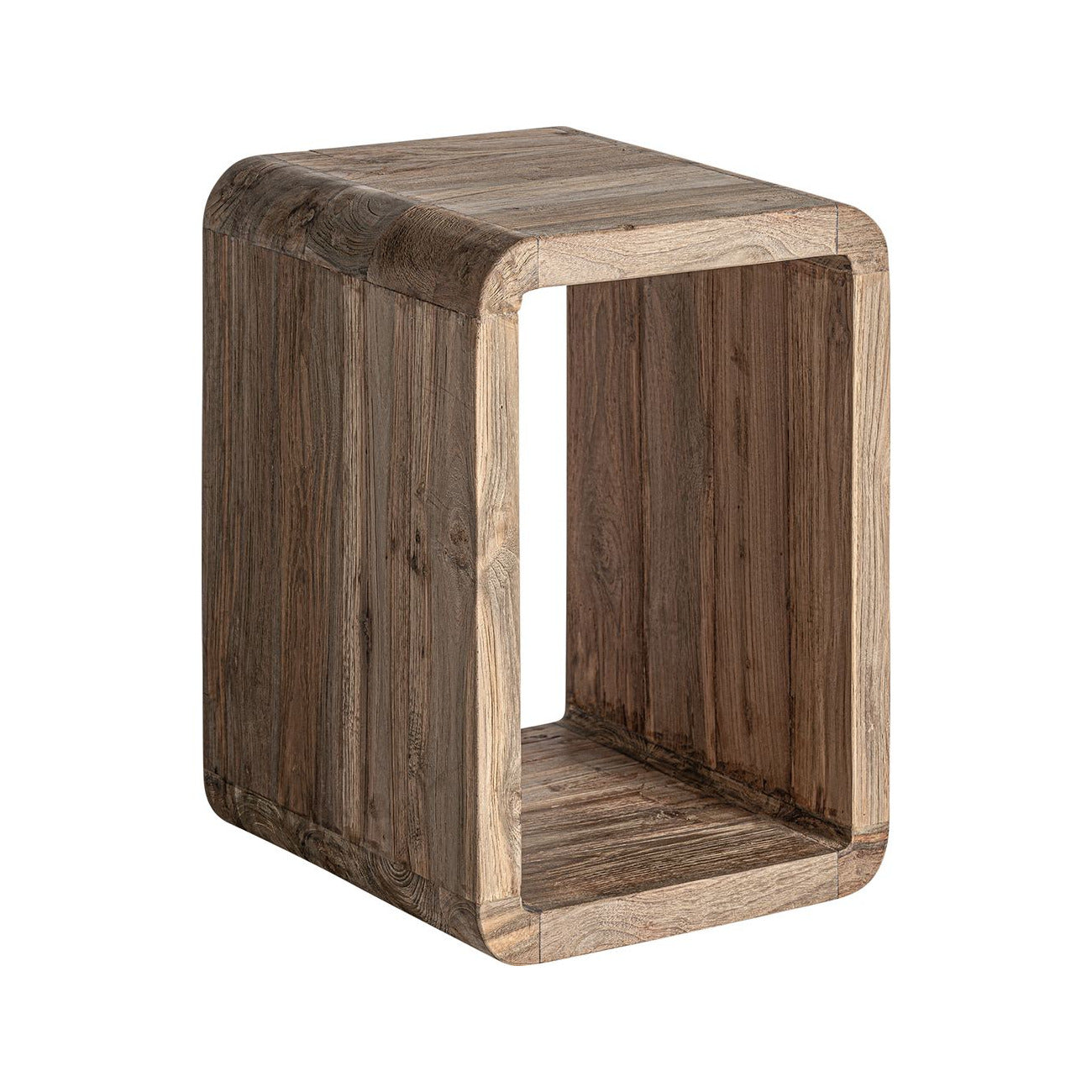 Tavolino alto outdoor di lusso in teak riciclato Embrace