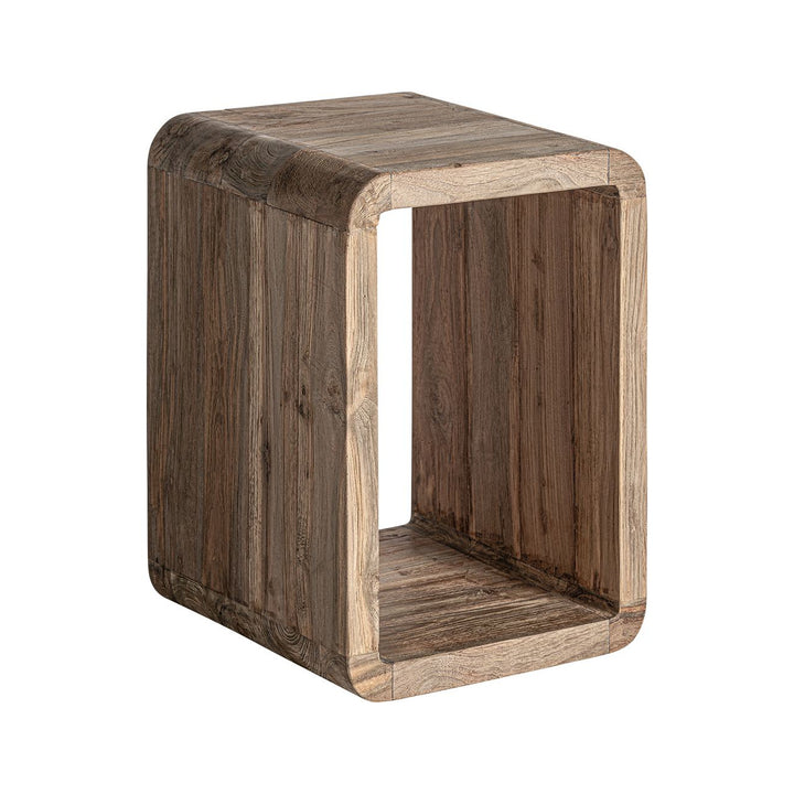 Tavolino alto outdoor di lusso in teak riciclato Embrace