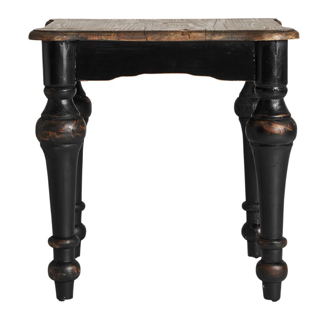 Tavolino country chic nero shabby