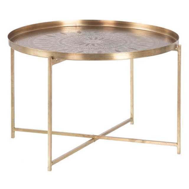 Tavolino etnico orientale dorato