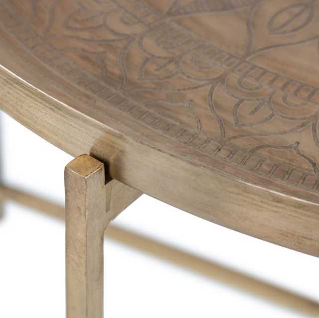 Tavolino etnico orientale dorato