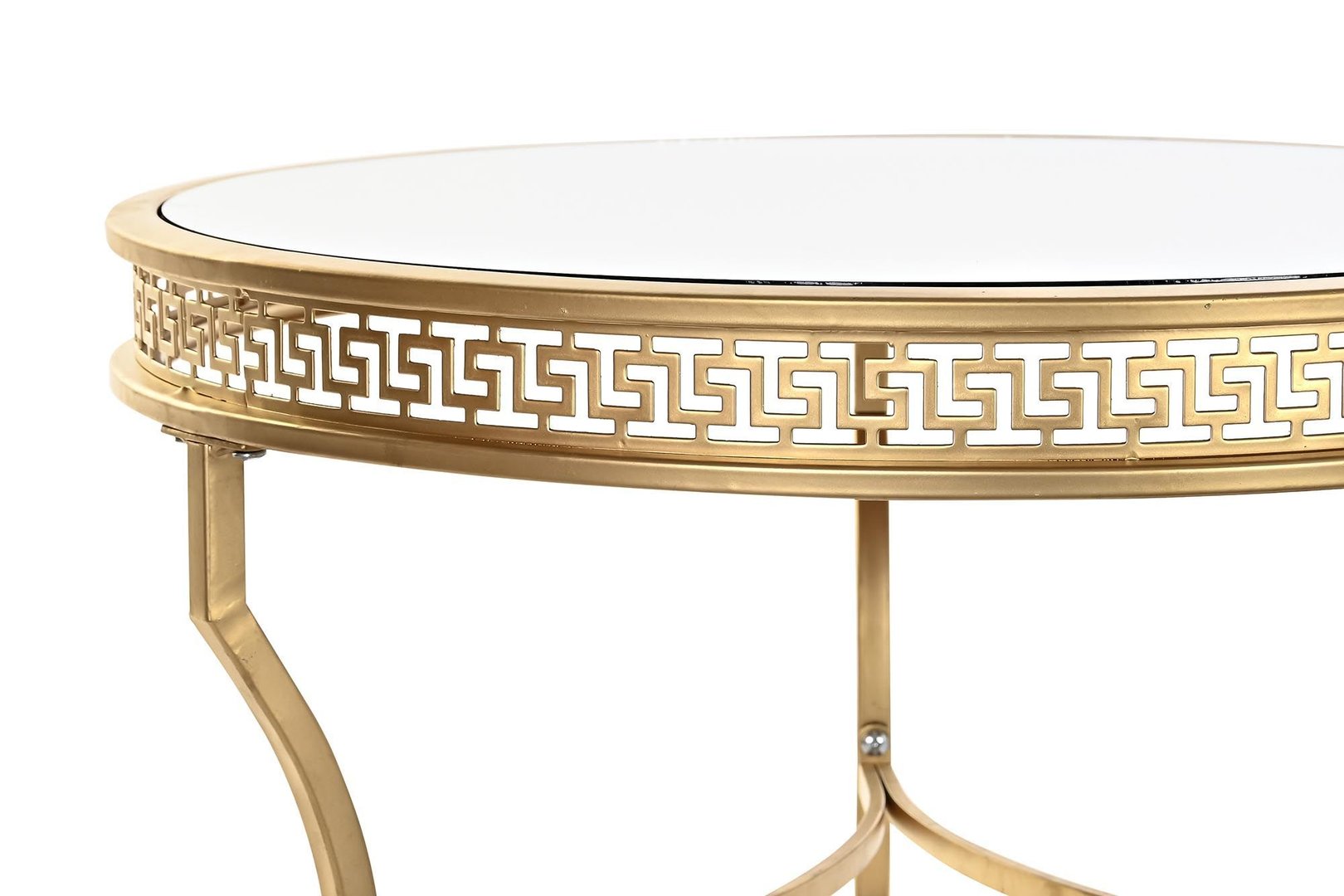 Tavolino rotondo orientale dorato