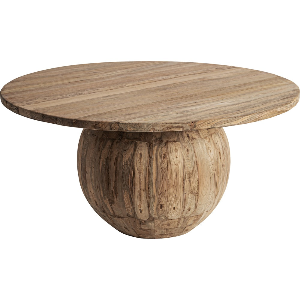 Tavolo rotondo teak design scultoreo
