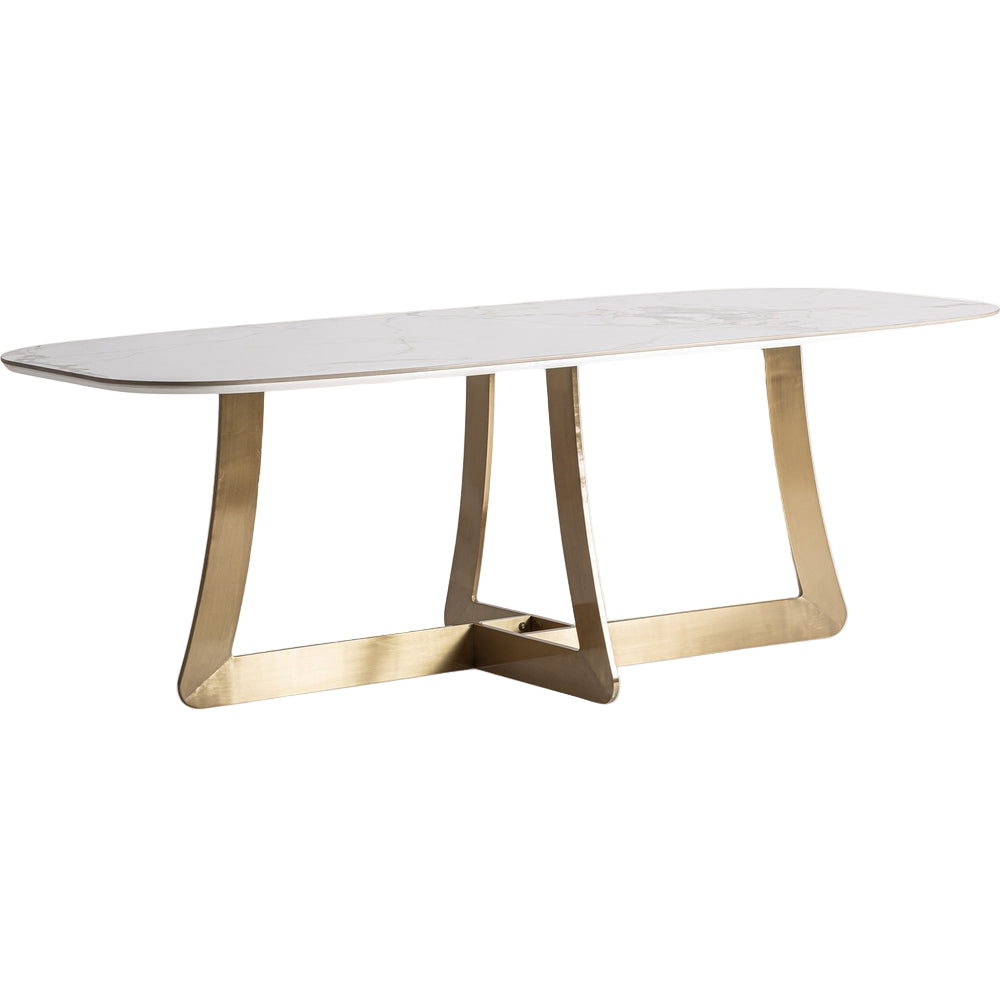 Tavolo Art Déco moderno con top lucido veteato