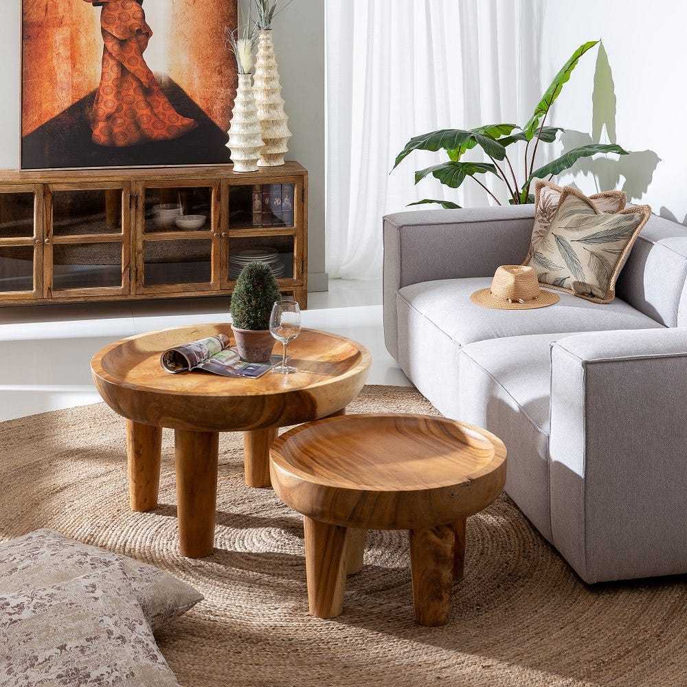 Tavolino etnico alto naturale