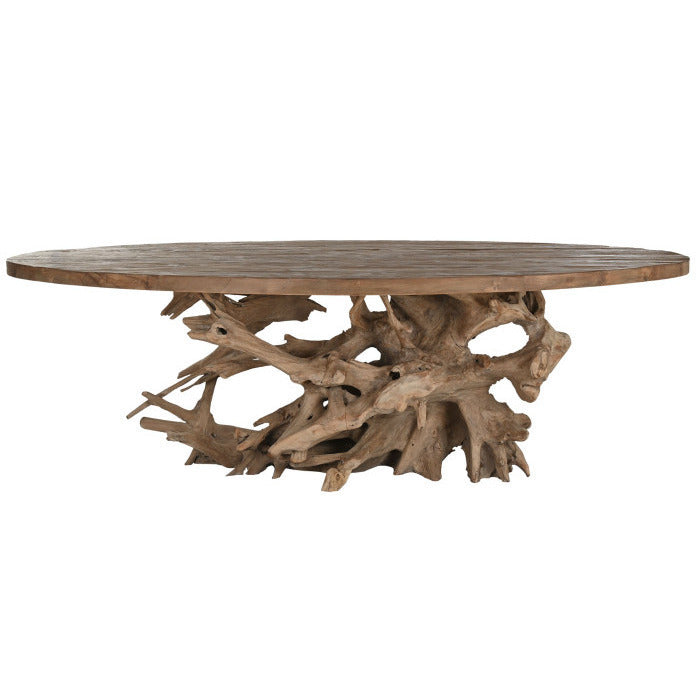 Tavolo naturale rustico base radice