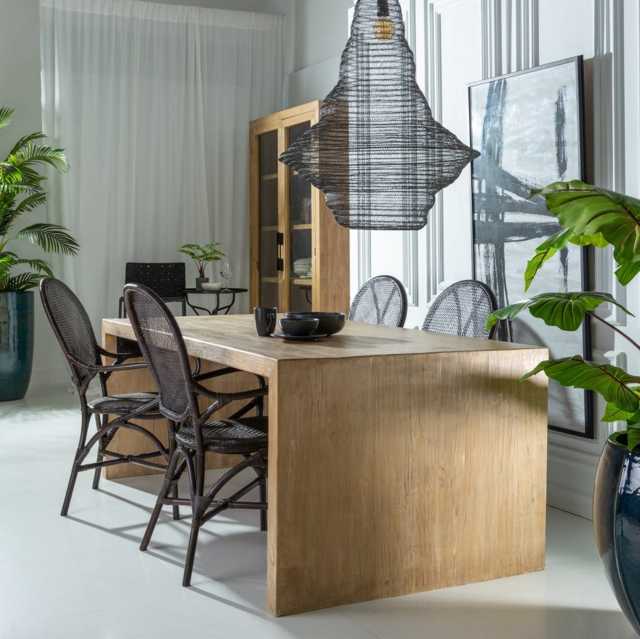 Tavolo pranzo etnico naturale