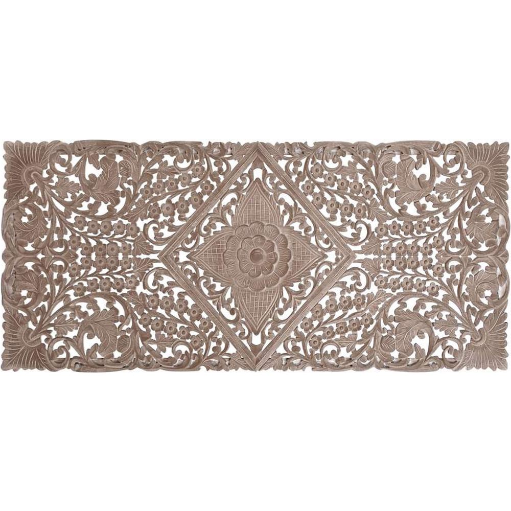 Testata letto mandala in legno intagliato
