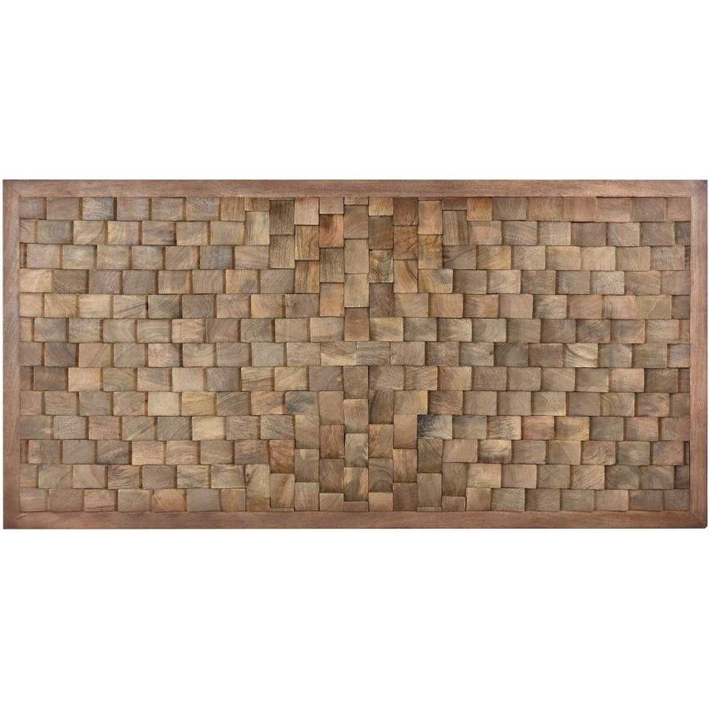 Testata letto etnica living in legno massello di mango naturale