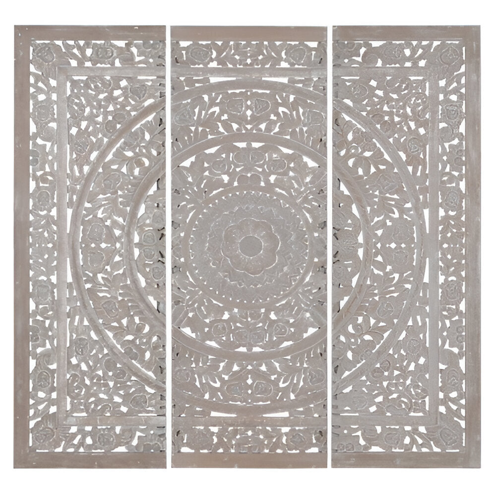 Testata letto murale trittico orientale