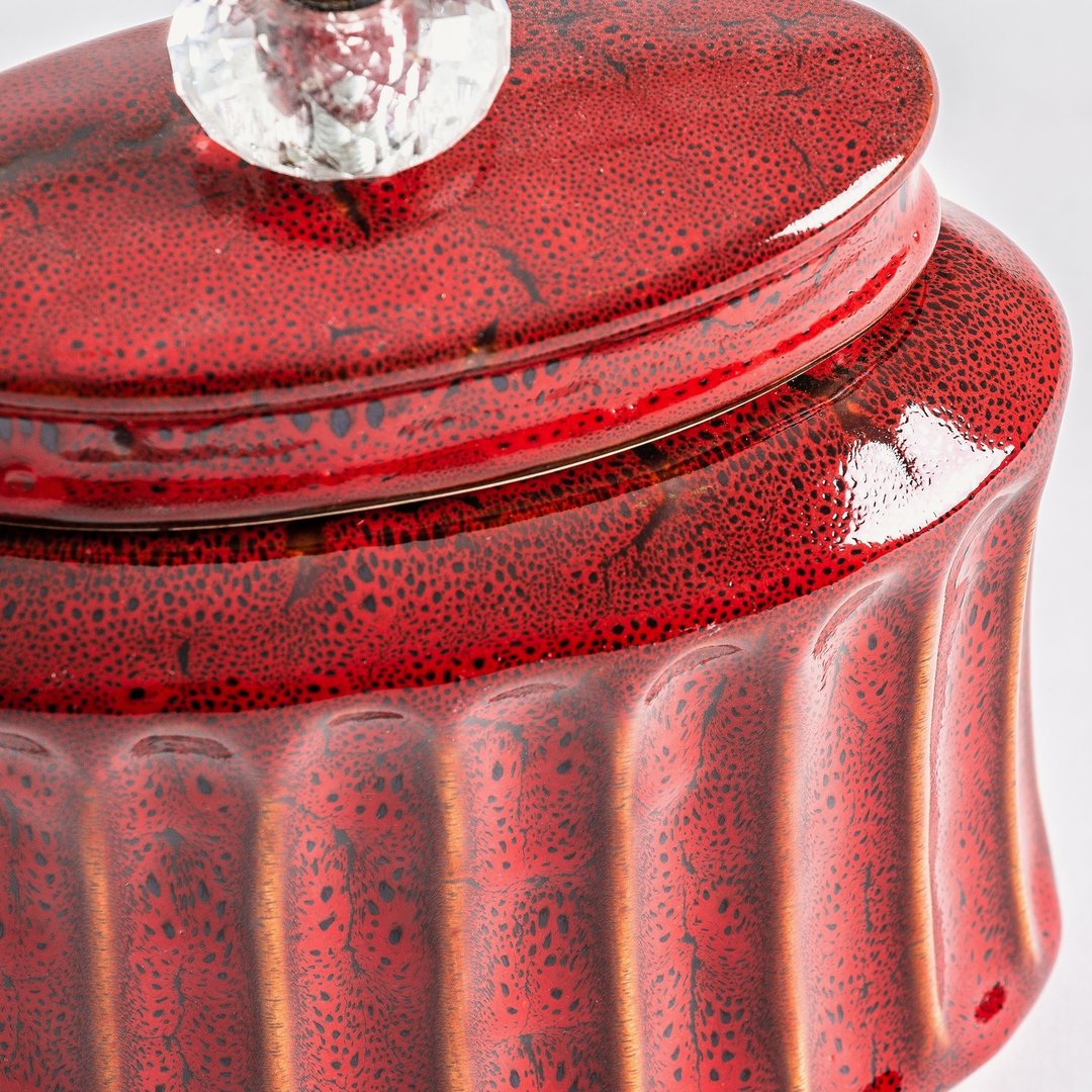 Vaso Tibor stile Kitsh rosso