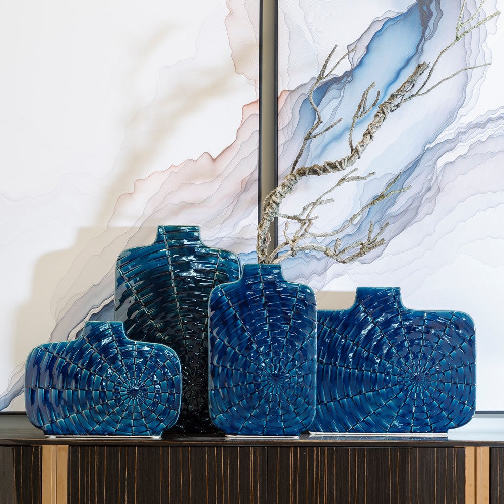 Vaso etnico decò blu