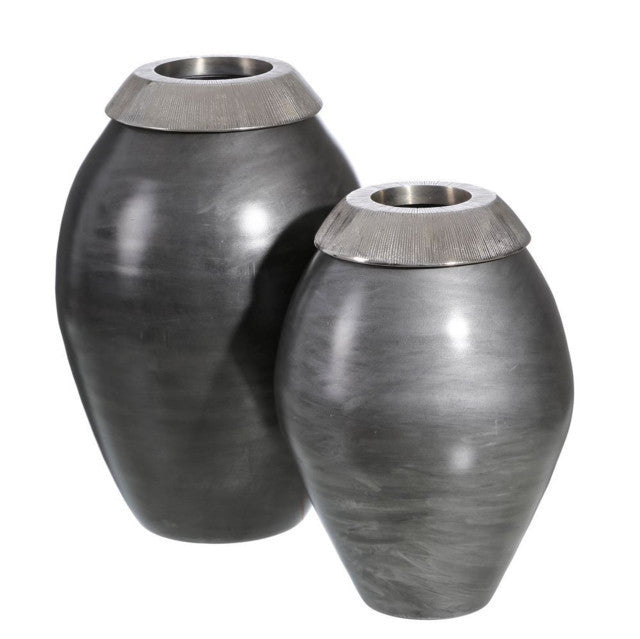 Vaso in alluminio decò chic