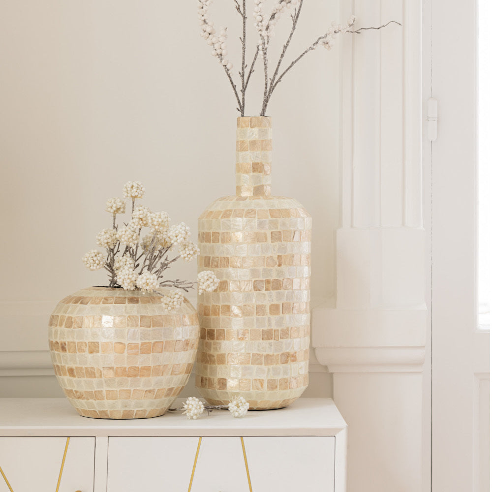 Vaso mosaico bambù madreperla