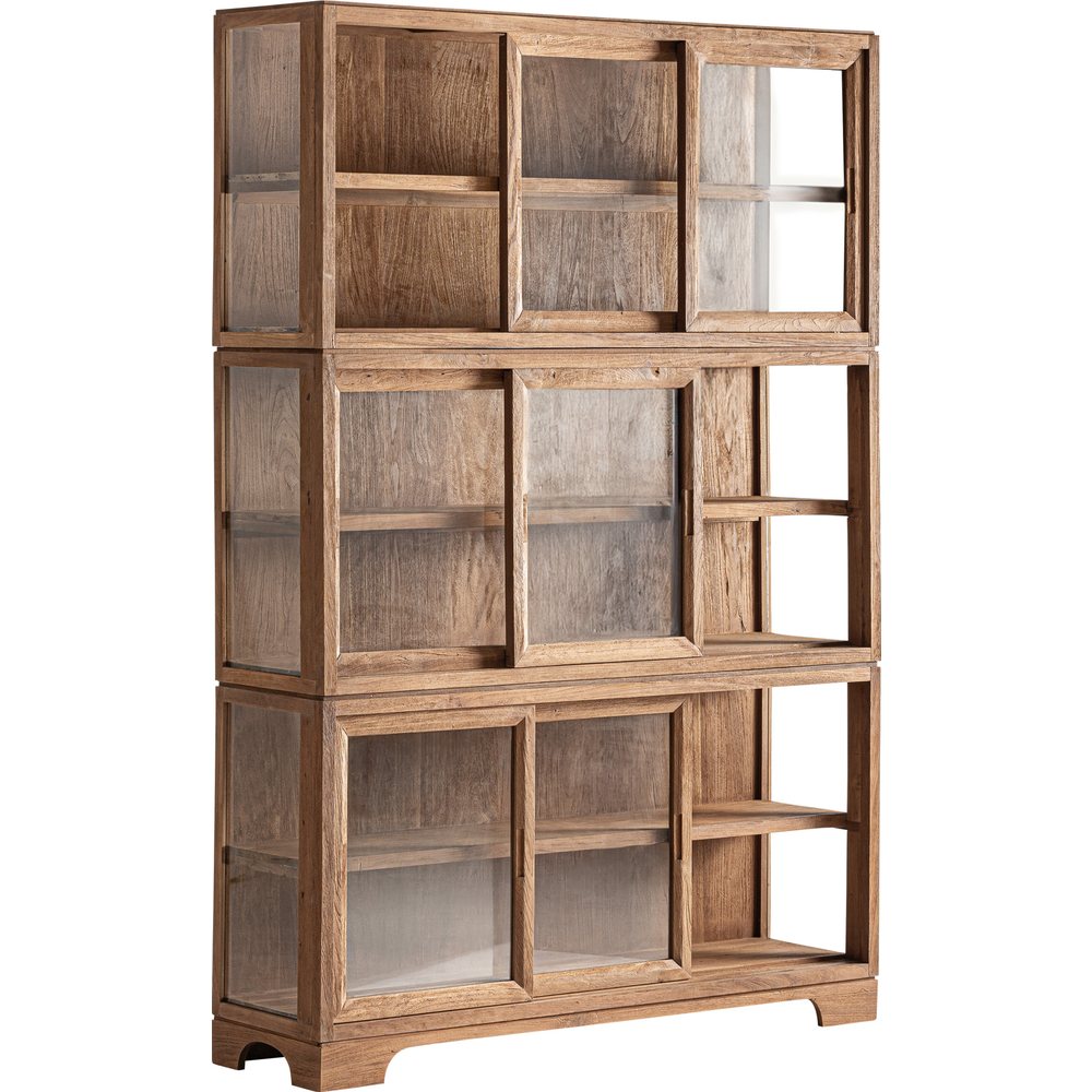 Vetrina Coloniale Impilabile in Teak