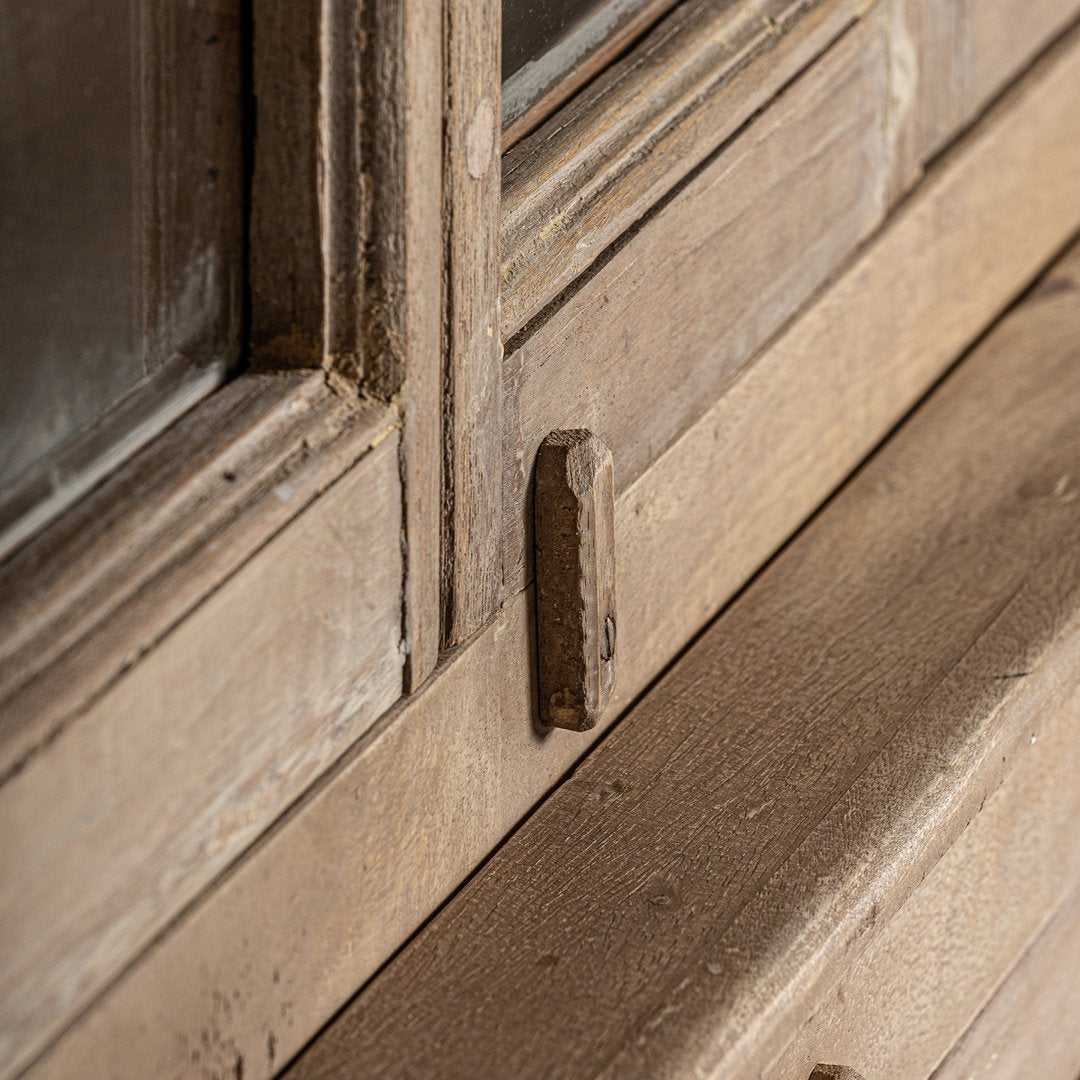 Mobile vetrina rustica in teak