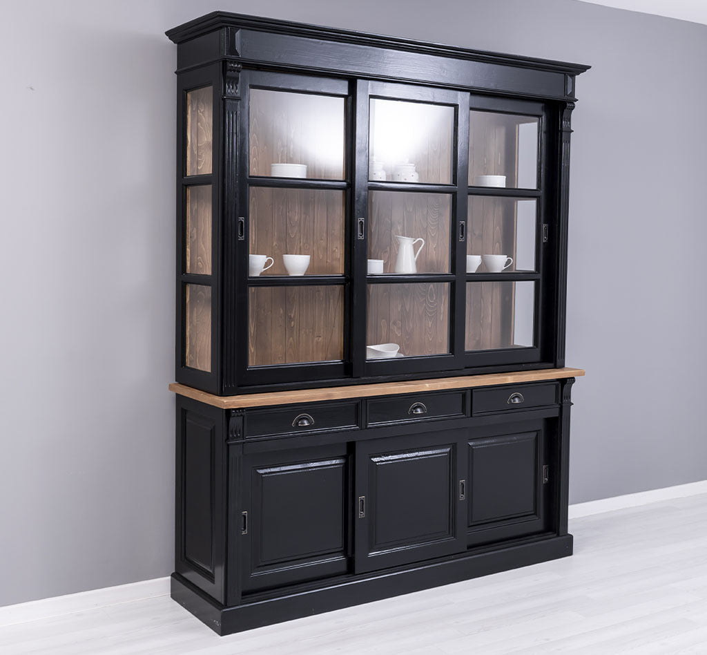 Vetrina nera ante scorrevoli